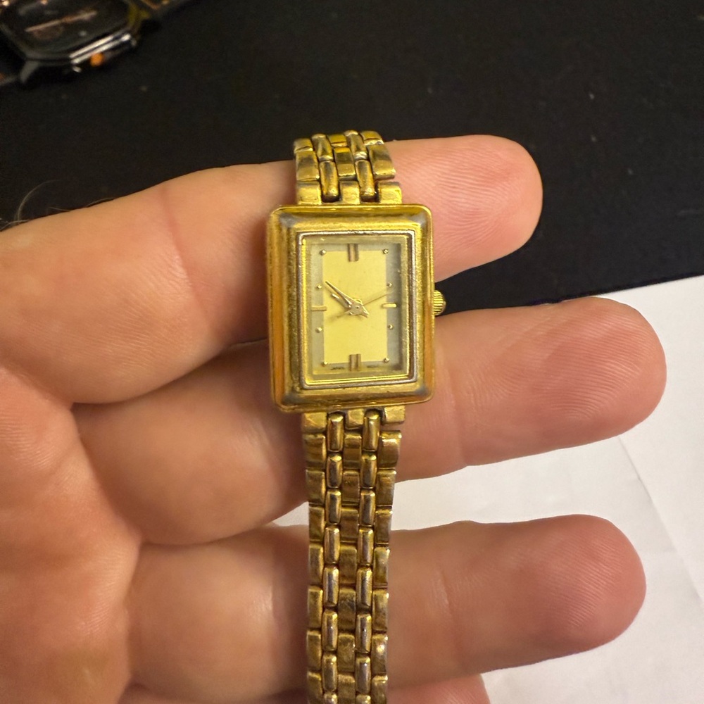 Gold Rectangular Watch - image 2